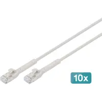 Digitus DK-1632-A-050B-10 Hoekige patchkabel CAT 6A F-FTP, koper, 5 m, grijs, 10 stuks