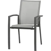 Siena Garden Velia dining tuinstoel stapelbaar aluminium/Ranotex-weefsel 6 stuks