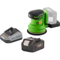 Procraft PX20BLbb accu excentrische schuurmachine 20 V 125 mm borstelloos + 1x accu 4,0 Ah + oplader