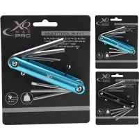 Xqmax Multitool fiets | (Inbussleutels, Torx, Kruiskop, Plat, Blauw)