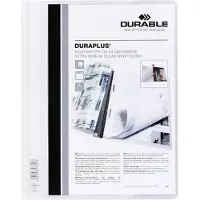 Durable presentatiemap DURAPLUS extra breed, pvc-hardfolie, 25 stuks, wit