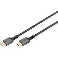 Digitus DB-340201-010-S DisplayPort-kabel DisplayPort Aansluitkabel DisplayPort-stekker 1 m Zwart Afgeschermd (drievoudig), Flexibel, Halogeenvrij, Rond