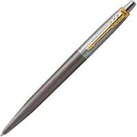 Parker Jotter-balpen | grijze lak met gouden details | medium punt | Blauwe inkt