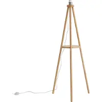 QAZQA Scandinavische driepoot vloerlamp hout - Lou