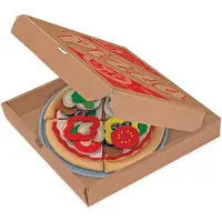 Melissa & Doug Felt Food Pizza Set Toy Oranje Kinderen