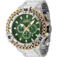 Invicta Bolt 48155 Heren Horloge - Quartz Uurwerk - Roestvrij Staal met groene Wijzerplaat - 54mm