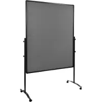Legamaster Premium Plus Vilt Prikbord Vrijstaand 126 (B) x 58 (D) x 196 (H) cm Aluminium Grijs