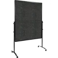 Legamaster Premium Plus Vilt Prikbord Vrijstaand 126 (B) x 58 (D) x 196 (H) cm Aluminium Antraciet