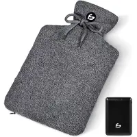 Saaf Elektrische Kruik – 3 standen – Kruik – 10.000 mAh Powerbank – Wasbare Hoes – Oplaadbare Kruik – Original Grey – Comfort