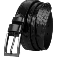 Rovicky M LEDEREN RIEM WAS PLW-R-7 115 ZWART