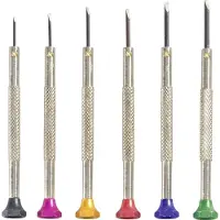 Toolcraft 12-delig Horlogemaker-schroevendraaier set 12-delig Kopbreedte: 0.8 mm, 1 mm, 1.2 mm, 1.4 mm, 1.6 mm, 1.8 mm