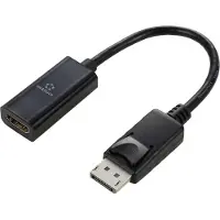 Renkforce RF-5596324 DisplayPort / HDMI Adapter [1x DisplayPort stekker - 1x HDMI-bus] Zwart 4K UHD 23 cm