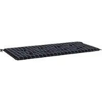 vidaXL Bank Kussen Oxford Stof Zwart Ruit 180 x 50 x 3 cm
