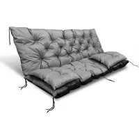 AIO Factory Tuinkussen 100x60x50 cm + 2 kussens voor schommelbank waterdicht grijs