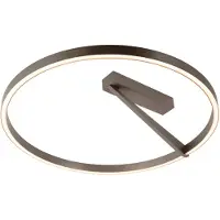Lucide APPLAUSE - Plafonnière - Ø 60 cm - LED Dimb. - CCT - 1x40W 2200K/4000K - Grijs ijzer - Premium