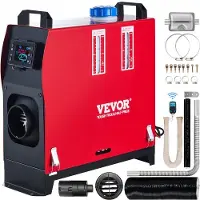 Vevor Dieselverwarming 12V 5-8KW Diesel-luchtverwarmer Uitlaat 8KW Diesel-luchtverwarmer met afstandsbediening &amp; LCD-thermostaatmonitor voor autotrucks Motorhome Boot en bus