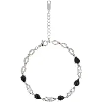 Faina Armband zwart / zilver
