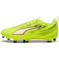 Puma Ultra 6 Play Gras / Kunstgras Voetbalschoenen (MG) Kids Neongeel Rood Zwart