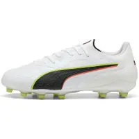 Puma Voetbalschoen 'King 20 Pro' lichtgroen / lichtrood / zwart / wit