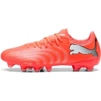 Puma Voetbalschoen 'Future 9 Play' oranjerood / zwart / zilver / wit