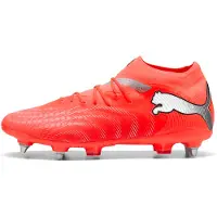 Puma Voetbalschoen 'Future 9 Pro' zilvergrijs / lichtgrijs / neonrood
