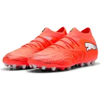 Puma FUTURE 9 ULTIMATE MG uniseks voetbalschoenen, Zwart/Rood/Wit, Maat 42