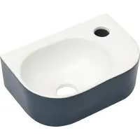 Differnz Fonteinset Lina - Keramiek - Blauw/hoogglans Wit - 30x20x10cm