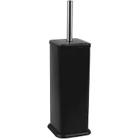 Aqualine Simple Line Toiletborstel vierkant, mat zwart