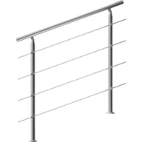 Monzana Trapleuning met 4 Spijlen RVS 120cm