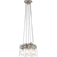 Kichler LED Hanglamp Brinley | 6X E27 Max 60W | Dimbaar | Brushed Nickel