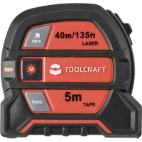 Toolcraft 2-in-1 laserafstandsmeter max. 40 m met meetlint