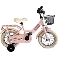 Kyoso Kinderfiets 12 inch Sparkle met remnaaf - mat roze