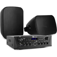 Power Dynamics Geluidsinstallatie met Bluetooth - PV220BT 2-zone versterker audio + 2 BD50B opbouw speakers - 5''