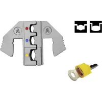 Toolcraft PLE-0A Krimp-onderdelen Geïsoleerde kabelschoenen, Geïsoleerde platte stekkers Krimpbereik: 0.5 tot 6 mm² Geschikt voor merk: PZ-500