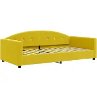 vidaXL Slaapbank met matras 100x200 cm fluweel geel