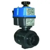 Cepex 05371 Ø63 Ac/dc Pvc-u Ball Valve Industrial Ptfe-epdm Ellectrically Actuated+bsr Safety Block 24-240v Zilver