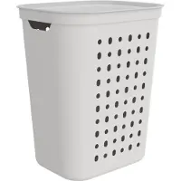 Rotho Jona - Wasmand 55L - Klapdeksel - Wit