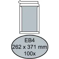 Quantore Envelop Quantore bordrug EB4 262x371mm zelfklevend wit 100 stuks