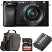 Sony Alpha A6100 systeemcamera + 16-50mm II + Accessoire Kit