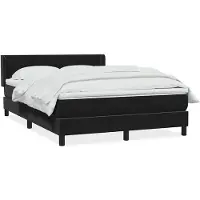 vidaXL Boxspring met matras fluweel zwart 160x210 cm