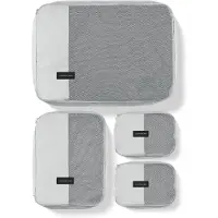 Kapten & Son Toilettas 'Packing Cubes Set Large' grijs / zwart