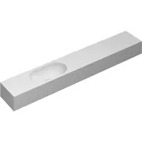 Ink Nice Day Fonteinplateau 120x20cm Polystone - Links - Zonder Kraangat - Mat Wit - 8718835075903 - Rechthoekig - Wastafels, Fonteinen, Vrijhangende