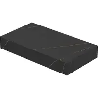 Ink Blocq Fonteinplateau 40x22cm Keramische Slab - Zonder Uitsparing - Lauren Black Mat - 8718835159320 - Wastafels, Fonteinen, Topbladen