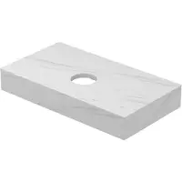 Ink Blocq Fonteinplateau 40x22cm Keramische Slab - Met Uitsparing - Calacatta Mat - 8718835159344 - Wastafels, Fonteinen, Topbladen