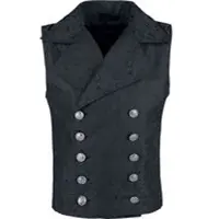 Gothicana by EMP - Gothic Bodywarmer - Baroque Vest - S tot 3XL - voor Mannen - zwart - Maat XL