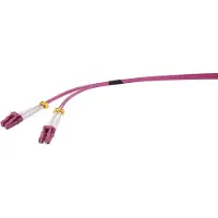 Renkforce RF-4942830 Glasvezel Optische vezel Aansluitkabel 1.00 m Purper-rood [1x LC-stekker - 1x LC-stekker] 50/125 µ Multimode OM4