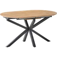 Beliani MACQUARIE - Eettafel uitschuifbaar - Bruin - 140/180 x 90 cm - MDF
