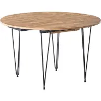 Beliani LOUISE - Eettafel uitschuifbaar - Bruin - 120/160 x 120 cm - MDF