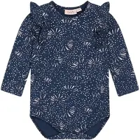 Noa noa miniature Rompertje/body 'Amelia' marine / wit