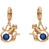 NAEMI Oorbellen navy / goud